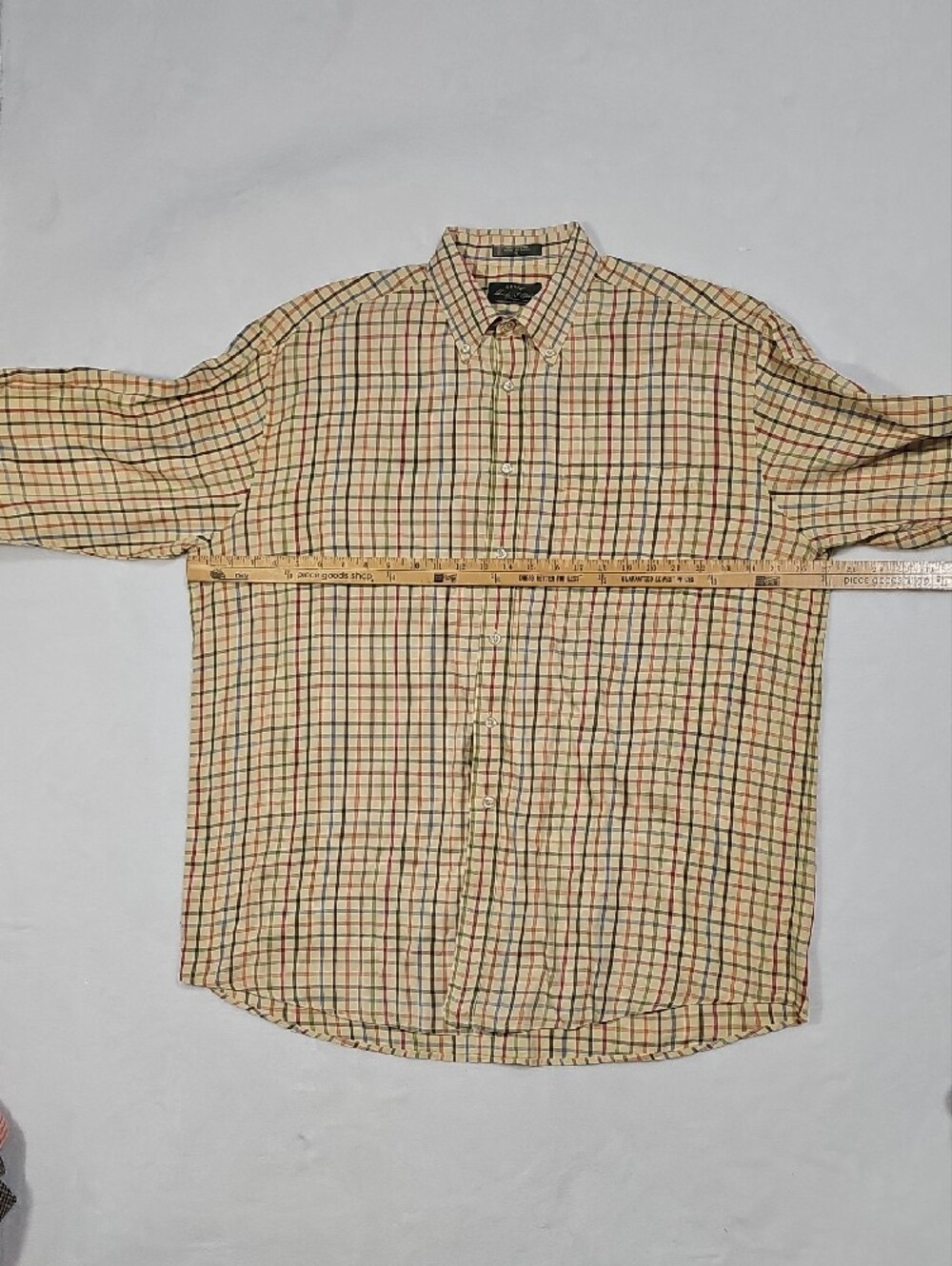 Orvis Charles F Orvis Signature Tattersall Check Cotton Shirt Mens XL Tan Multi - Picture 3 of 5
